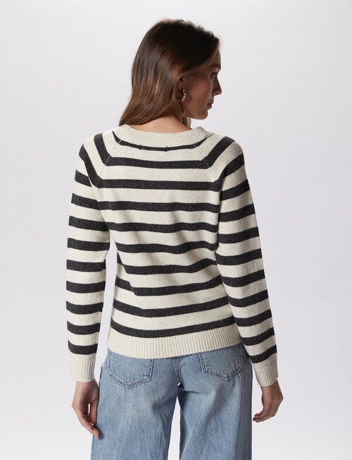 Vero Moda Doffy Blouse, Birch Stripe & Black product photo View 02 L