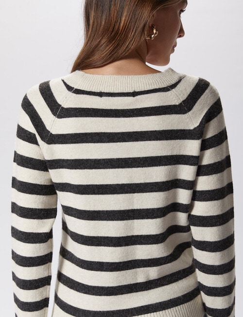 Vero Moda Doffy Blouse, Birch Stripe & Black product photo View 03 L