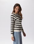 Vero Moda Doffy Blouse, Birch Stripe & Black product photo View 04 S