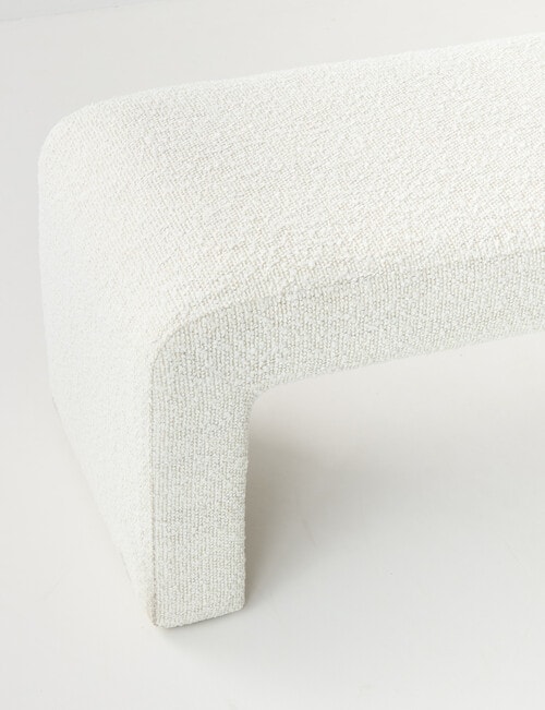 LUCA Furniture Samara Bench Long, Boucle Natural product photo View 03 L