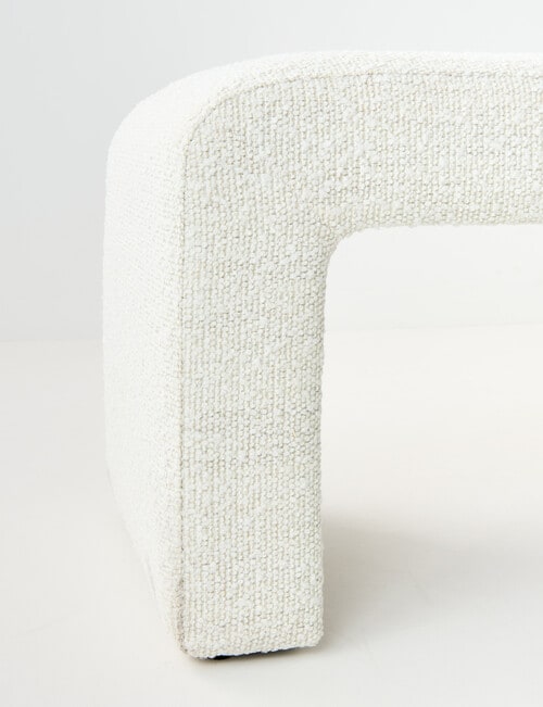 LUCA Furniture Samara Bench Long, Boucle Natural product photo View 04 L