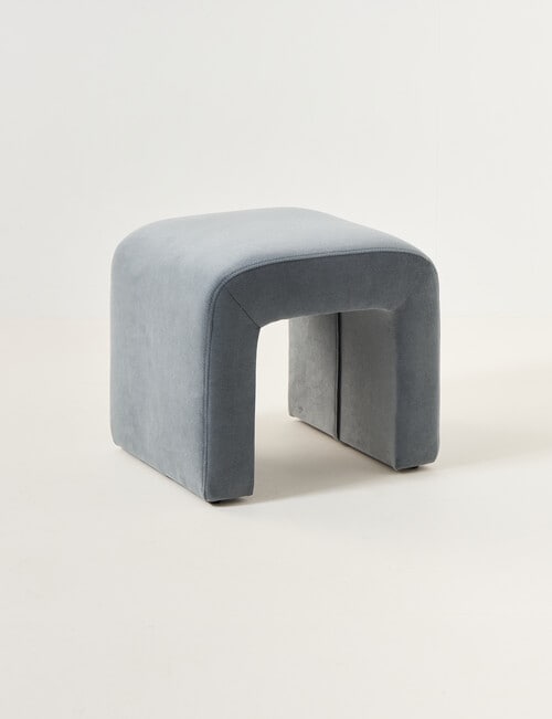 LUCA Furniture Samara Bench Short, Deluxe Velvet Blue product photo