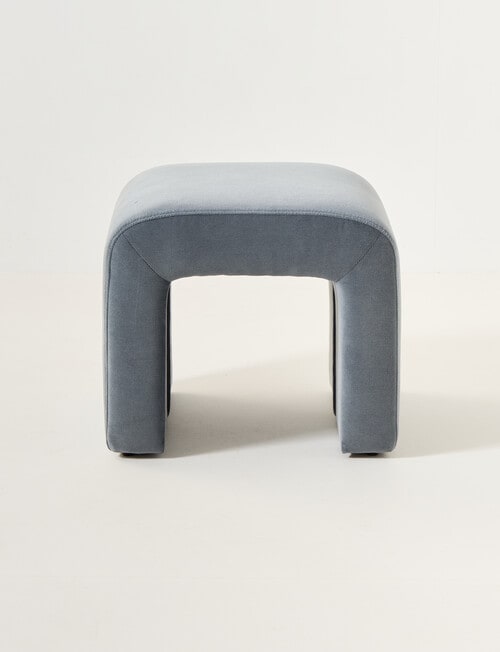 LUCA Furniture Samara Bench Short, Deluxe Velvet Blue product photo View 02 L