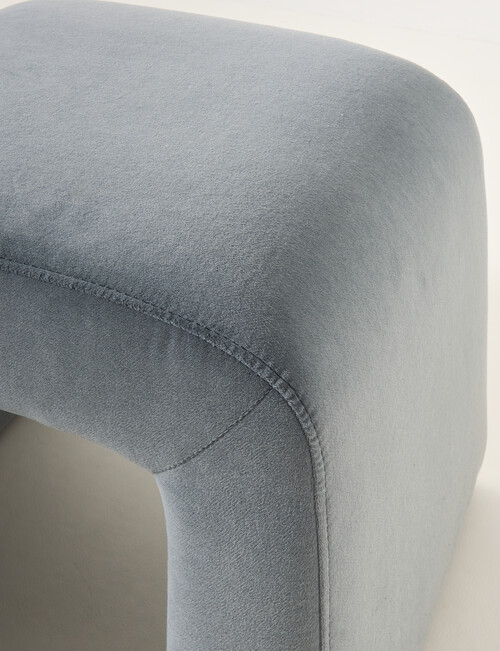 LUCA Furniture Samara Bench Short, Deluxe Velvet Blue product photo View 03 L