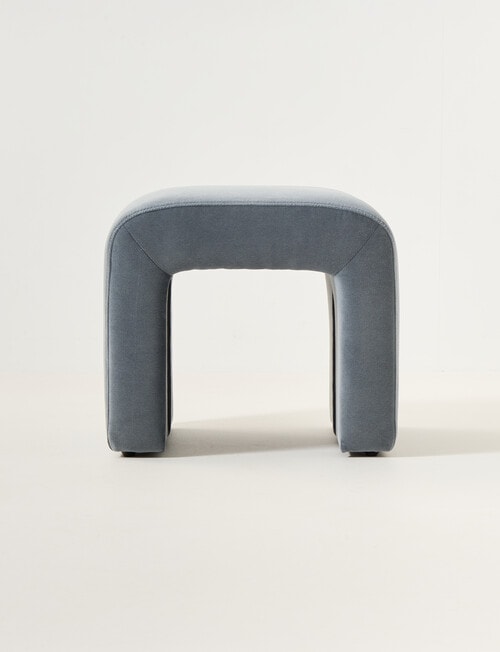 LUCA Furniture Samara Bench Short, Deluxe Velvet Blue product photo View 04 L