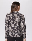 Vero Moda Josie Joan Long Sleeve Shirt, Obsidian product photo View 02 S