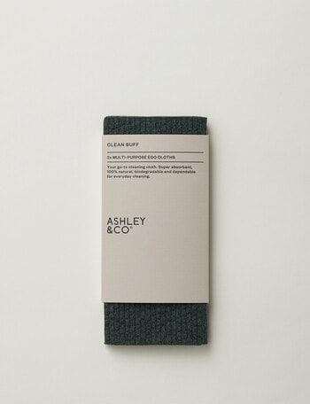 Ashley & Co Clean Buff Eco Cloths, 2-Pack, Hushed Kale product photo