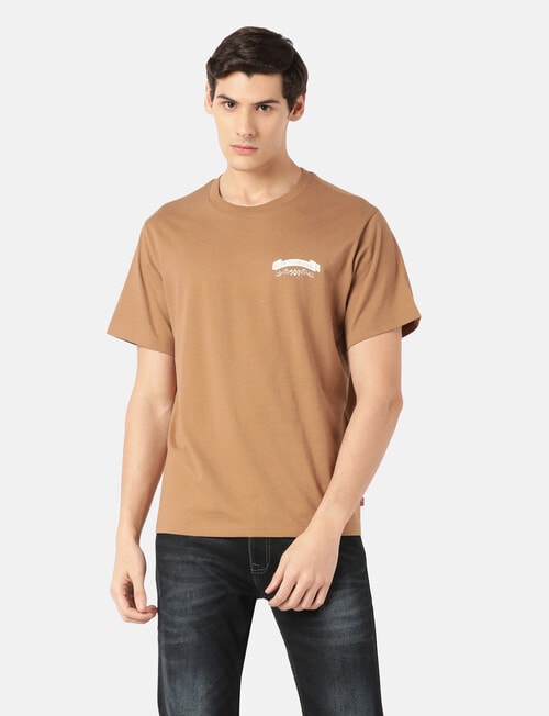 Levis Archival 2HP Short Sleeve Relaxed Fit Tee, Khaki product photo