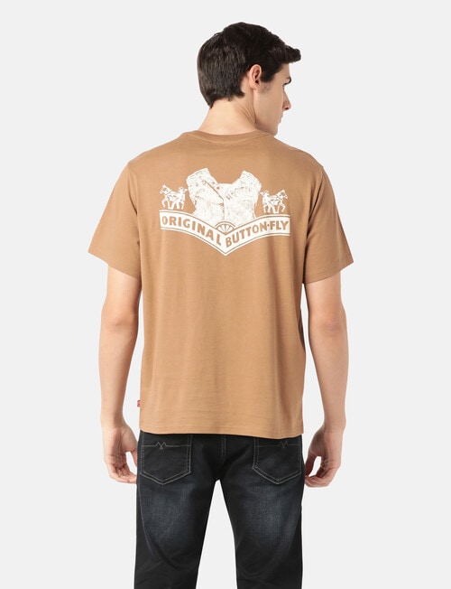 Levis Archival 2HP Short Sleeve Relaxed Fit Tee, Khaki product photo View 02 L