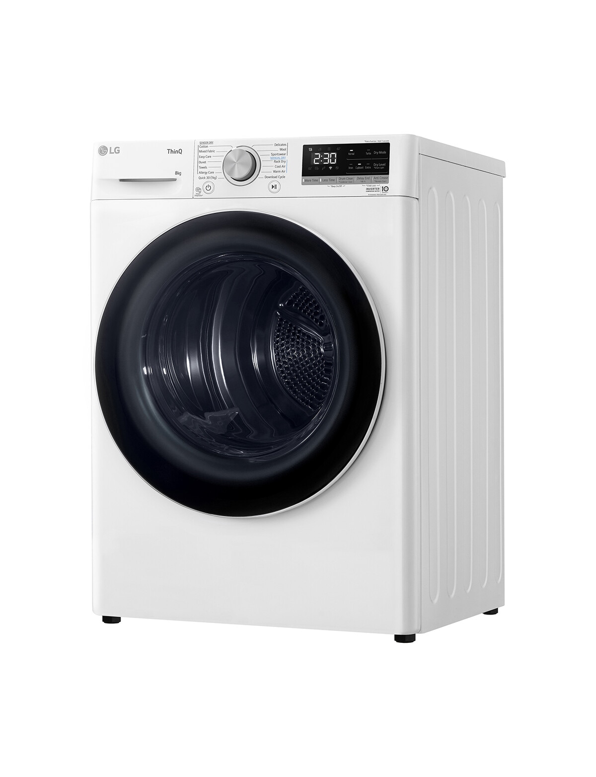LG Electronics 8kg Heat Pump Dryer with Inverter Control, White