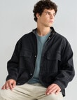 Tarnish Denim Zip Thru Denim Jacket, Black product photo
