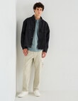 Tarnish Denim Zip Thru Denim Jacket, Black product photo View 03 S