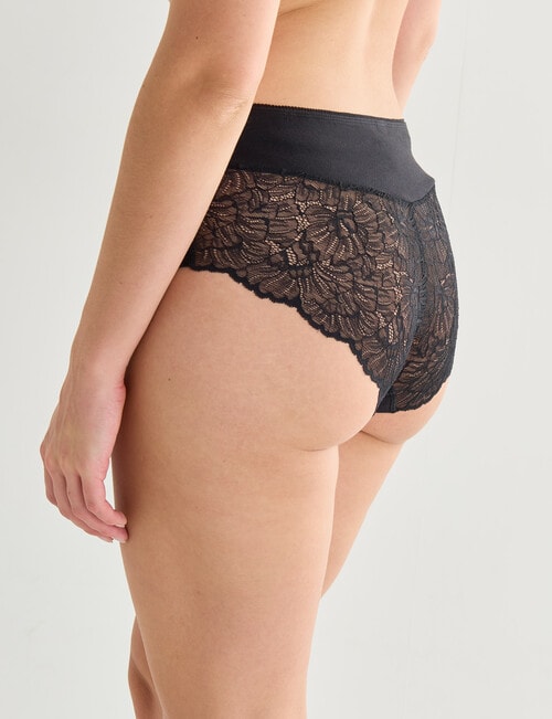 Lyric Cotton Lace Back Boyleg, Black, 8-18 product photo View 02 L