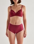 Lyric Cotton Lace Back Full Brief, Ruby, 8-18 product photo View 03 S