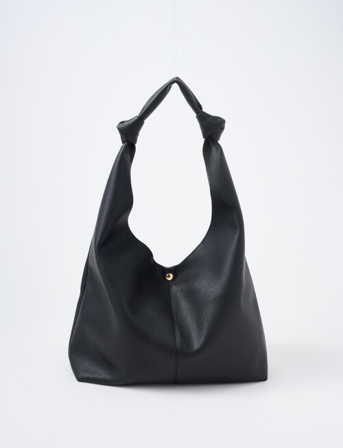 Whistle Accessories Knot Handle Tote Bag, Black product photo View 02 L