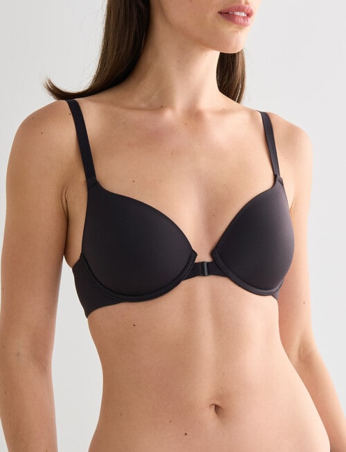 Lyric Front Fastening, Contour Bra, Black, A-D product photo