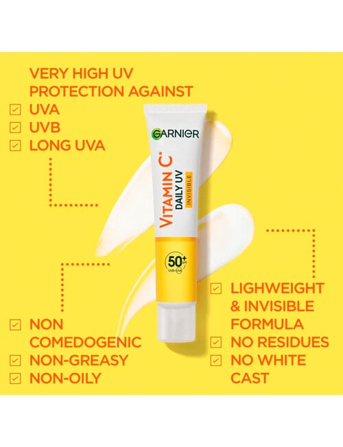 Garnier Vitamin C Daily UV Invisible Brightening Fluid SPF50+, 40ml product photo View 03 L