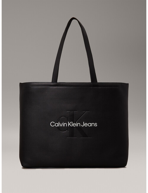 Calvin Klein Sculpted Slim Tote Mono Bag, Black & Neutral product photo