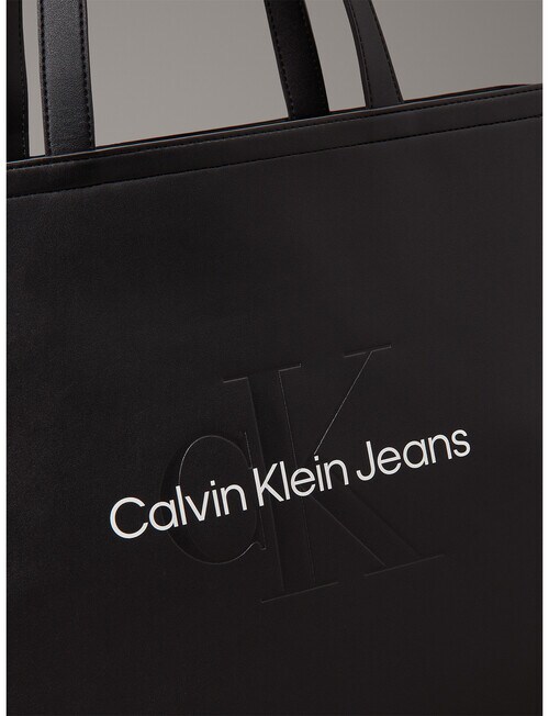 Calvin Klein Sculpted Slim Tote Mono Bag, Black & Neutral product photo View 03 L