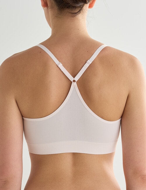 Honey Vegas Seamfree Cross Back Crop, Soft Pink product photo View 02 L