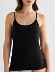 Lyric Cotton 2-Way Cami, Black product photo