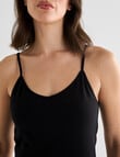 Lyric Cotton 2-Way Cami, Black product photo View 04 S
