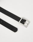 Boston + Bailey Leather Square Buckle Belt, Black product photo View 03 S