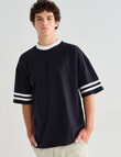 Tarnish Oversize Tee with Chunky Rib, Black product photo View 04 S