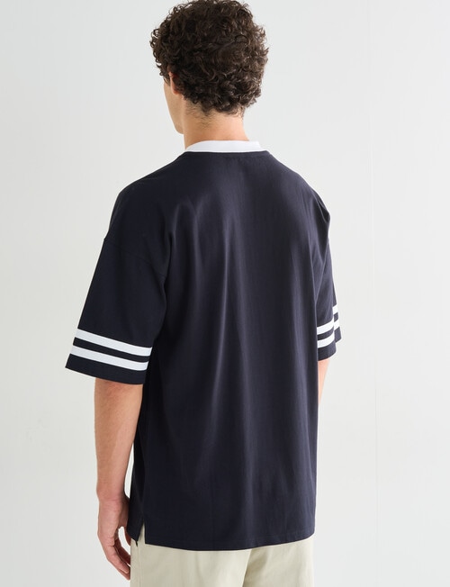 Tarnish Oversize Tee with Chunky Rib, Black product photo View 02 L
