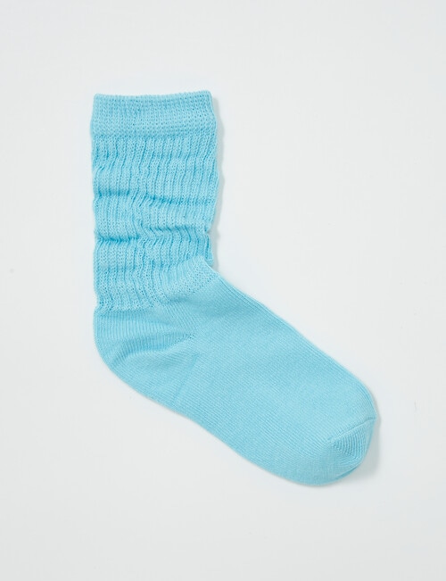 Simon De Winter Slouch Sock, Pale Aqua, 8-16 product photo