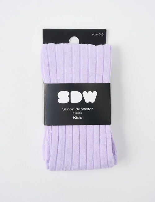 Simon De Winter Rib Tights, Lilac, 3-8 product photo View 02 L