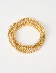 Whistle Accessories Beaded Bracelet Stack, Gold Tone product photo