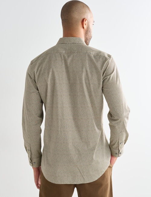 L+L Geometric Spectrum Long Sleeve Shirt, Beige product photo View 02 L