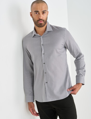 L+L Kaleidoscope Long Sleeve Shirt, Grey product photo