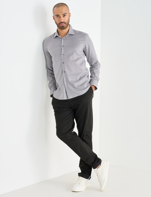 L+L Kaleidoscope Long Sleeve Shirt, Grey product photo View 03 L