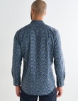 L+L Floral Long Sleeve Shirt, Navy product photo View 02 S