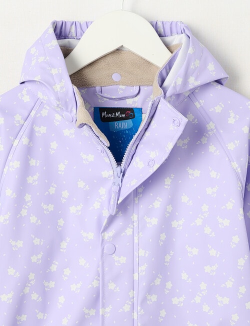 Mum 2 Mum Wild Flowers Rainwear Jacket, Lilac product photo View 03 L