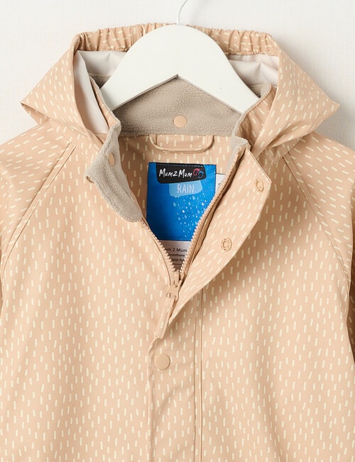 Mum 2 Mum Spotted Rainwear Jacket, Beige product photo View 03 L