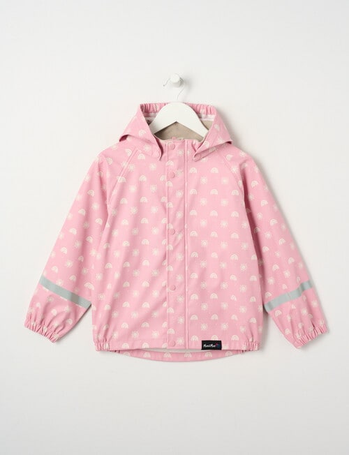 Mum 2 Mum Rainbow Sunshine Rainwear Jacket, Pink product photo