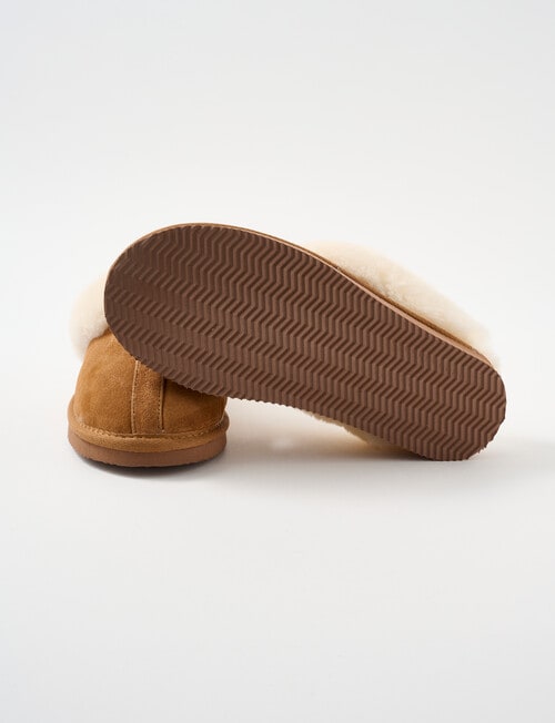 Mi Woollies Te Anau Scuff Slippers, Walnut product photo View 04 L