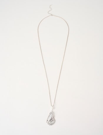 Whistle Accessories Molten Pearl Pendant Necklace, Silver Tone product photo