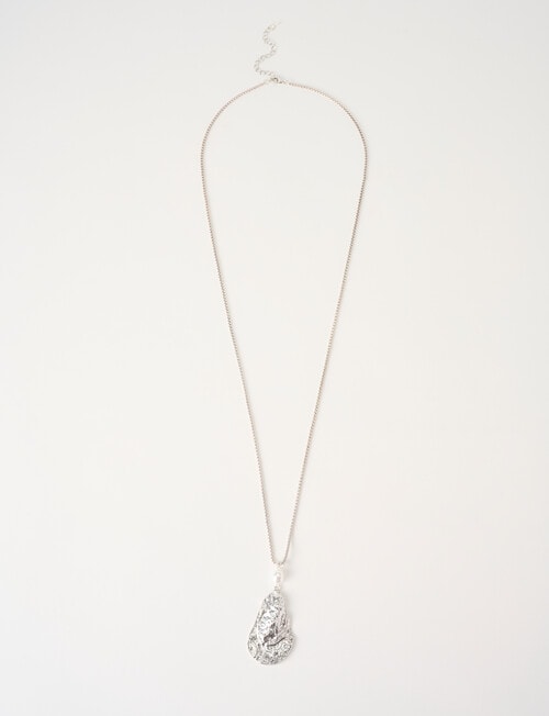 Whistle Accessories Molten Pearl Pendant Necklace, Silver Tone product photo