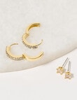 Harlow Hoop + Stud Earring Set, 2-Pack, Gold Tone product photo View 03 S