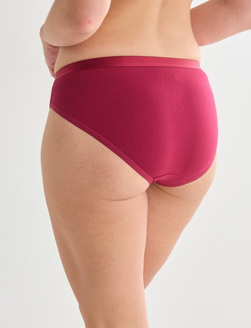 Lyric Marie Cotton Bikini Brief, Ruby, 8-18 product photo View 02 L