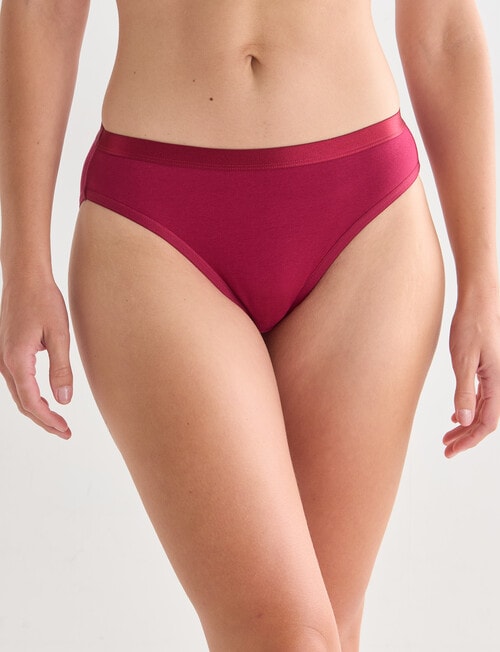 Lyric Marie Cotton Hi Cut Brief, Ruby, 8-18 product photo