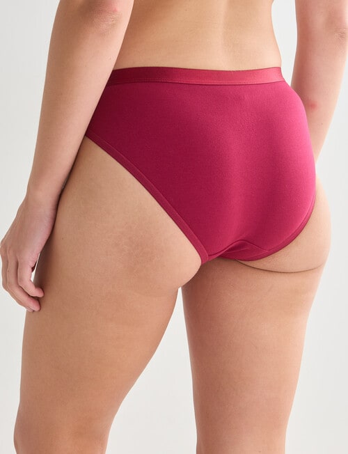 Lyric Marie Cotton Hi Cut Brief, Ruby, 8-18 product photo View 02 L