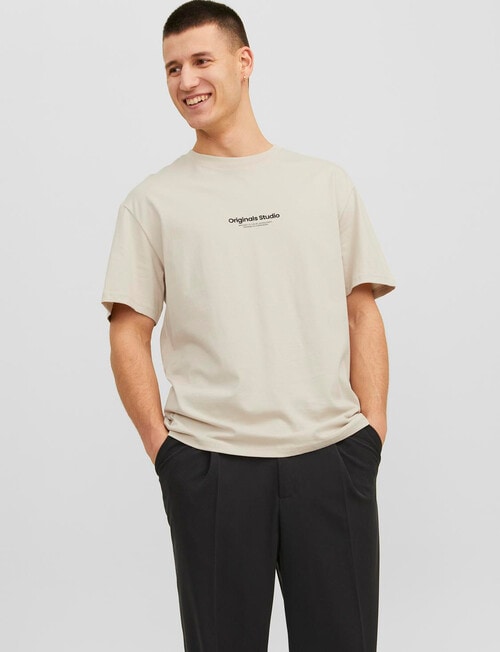 Jack & Jones Vesterbro Tee Crew Neck, Moonbeam product photo