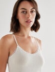 Essence Thermals Merino Cotton Lace Trim Cami, Cream, 10-18 product photo View 04 S