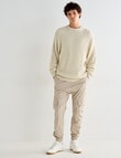 Tarnish Waffle Crew Knit, Cream product photo View 03 S