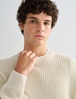 Tarnish Waffle Crew Knit, Cream product photo View 04 S